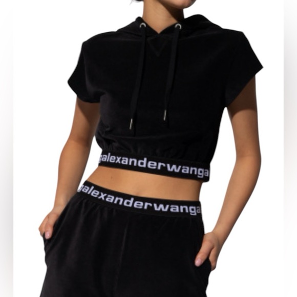 Alexander Wang Tops - Alexander Wang velour crop